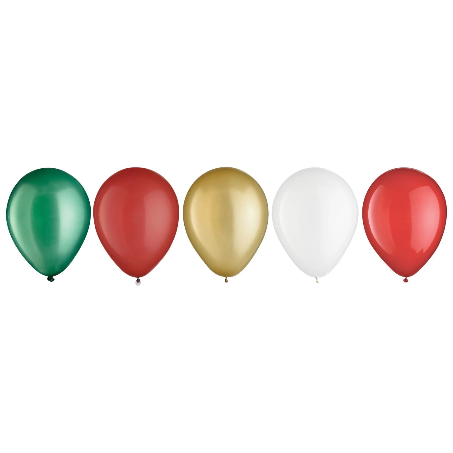 5" Traditional Christmas Latex Balloons, Asst. 25 not inflated