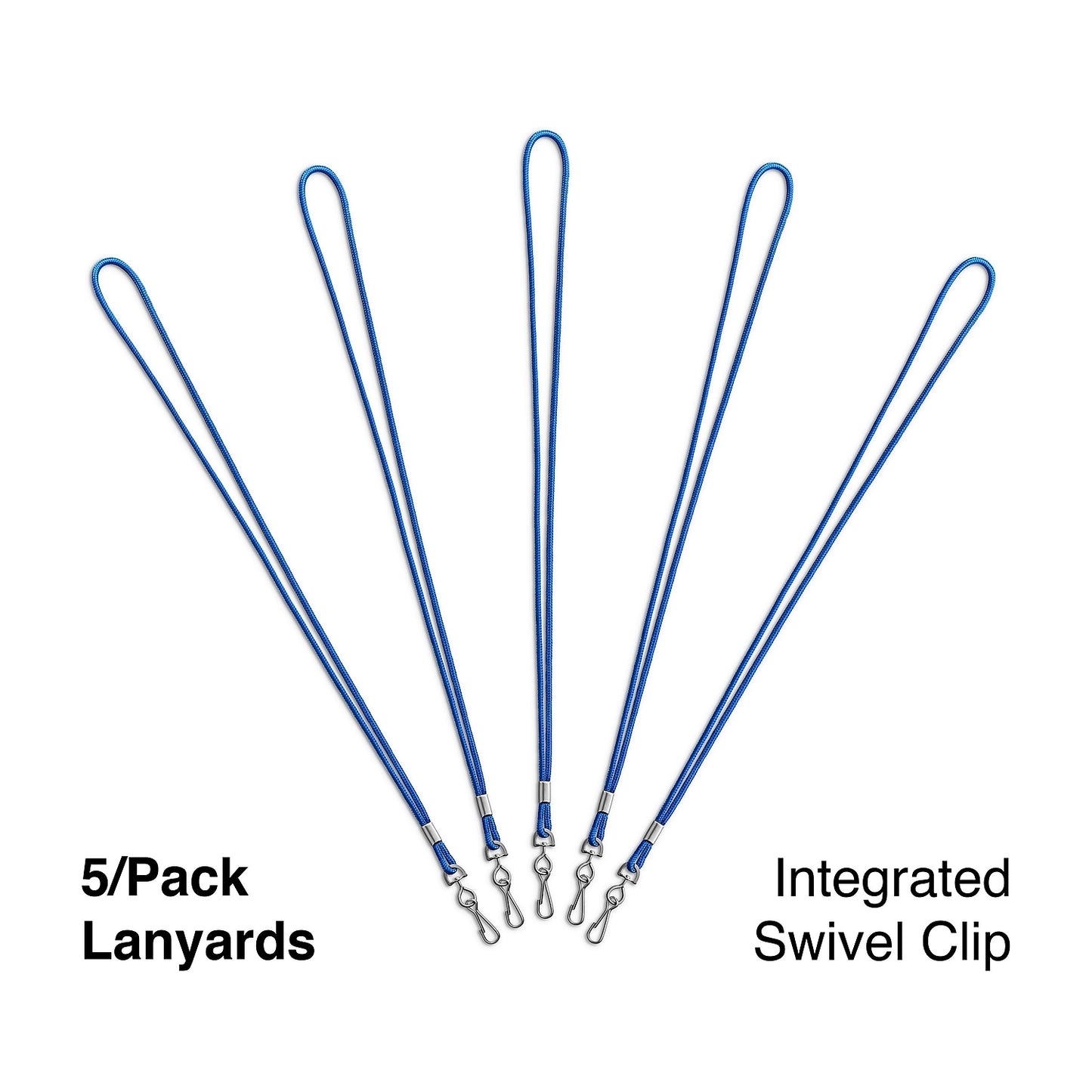 Lanyards with Swivel Hook blue- 5 /PK : 36"