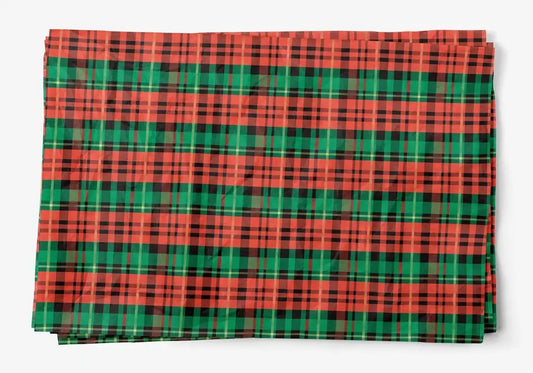 TISSUE PAPER: PRESENTLY PLAID-SD#338: 20"X30" 10 sheets per sleeve