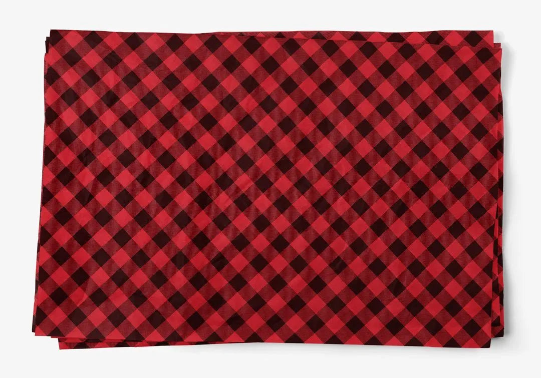 TISSUE PAPER: Buffalo Plaid SD#381-200 B 20"X30" 10 sheets per sleeve