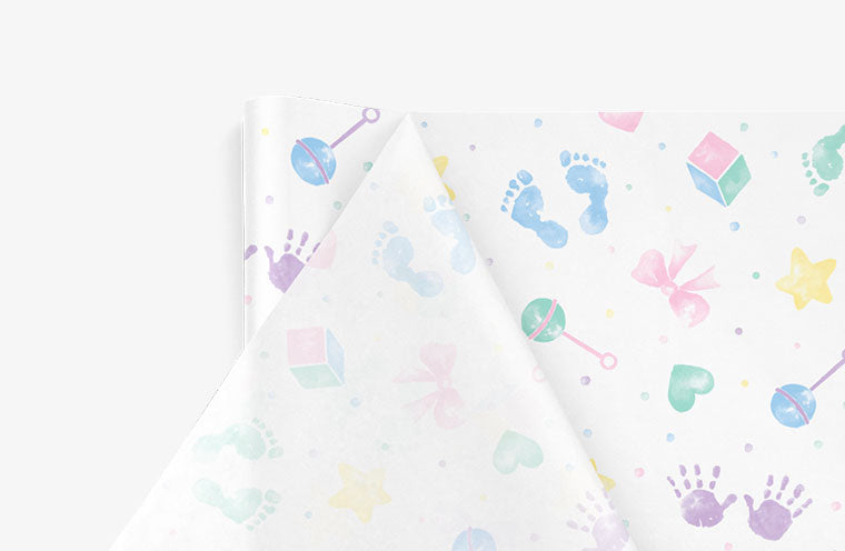 TISSUE PAPER: BABY PRINT-10 SHEETS PER SLEEVE