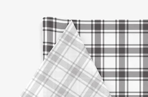 TISSUE PAPER: BLACK PLAID 10/PK :SD#390-240 A 20"X30"