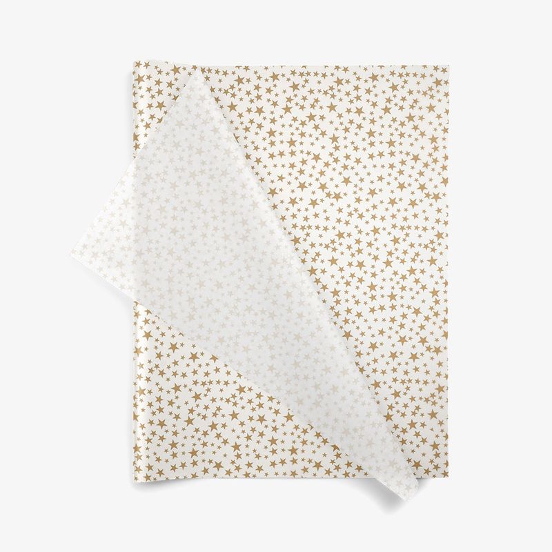 TISSUE PAPER: GOLD STARS- 10 sheets SD#224-200 A : 20X30