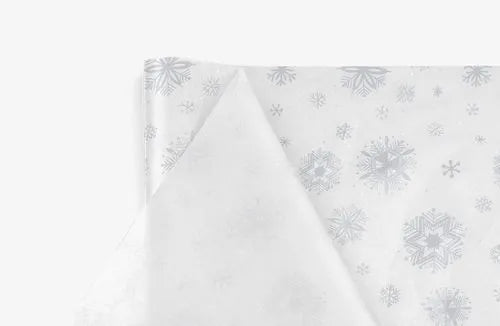 TISSUE PAPER: DIAMOND SNOWFLAKE-5 SHEETS 20X30